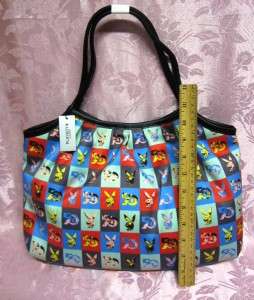 PLAYBOYS 50TH ANNIVERSARY MULTI COLOR BUNNY TOTE ANDY PRINT NWT 