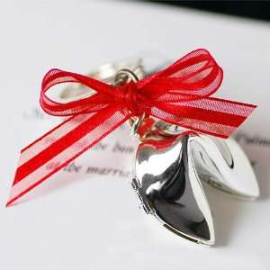  Silver Fortune Cookie Key Chain