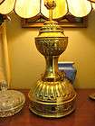 antique slag glass lamp  