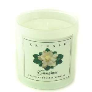  GARDENIA Large Colored Crystal Tumbler Scented Jar Candle 