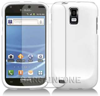   GALAXY S II T989 WHITE GLOSSY HARD CASE+SCREEN FOR T MOBILE  