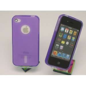 Apple iPhone 4 Purple Premium Soft Rubberized Rubber Frosting Back 