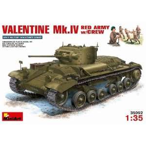 MiniArt 1/35 Valentine Mk.IV Red Army w/Crew Kit Toys 