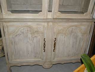 Antique 18C French Country China Hutch Bookcase  