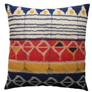  Company 91680 Java  Pillow  26X26  Cotton  Ikat Inspired  Embroidery 