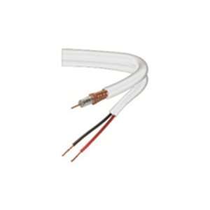  RG59 SIAMESE COAXIAL COPPER POWER CABLE 500FT, WHITE 
