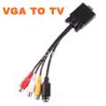 AV HDTV TV/PC Monitor VGA Component Cable For Wii/PS3  