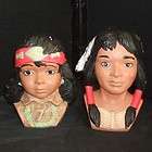 CUTE Vintage Native American Navajo Boy & Girl Handpain