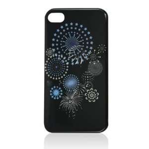 Gino IMD Fireworks Pattern Black Plastic Back Cover Case for iPhone 4 