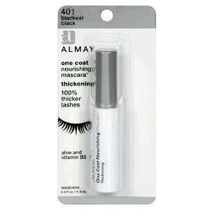  Almay One Coat Thicken Mascara Blackest Black (Pack of 2 