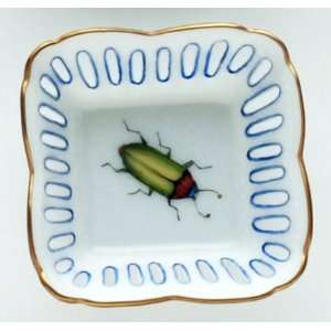  Anna Weatherley Bug Small 1 X 1 Square Dish Green Kitchen 