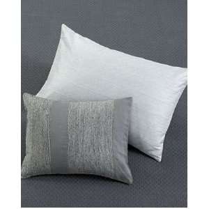  Calvin Klein Haze Mohair Banded Decorative Pillow Steel 