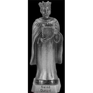  King David 2 1 2in. Pewter Statue