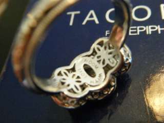 TACORI IV Diamonique EPIPHANY Bloom With Love 3 Stone STERLING Ring 