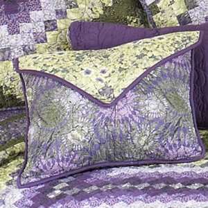  Donna Sharp Plum Cotton Envelope Throw Pillow Purple/Green 
