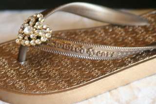 NIB Twisted Heart Gold Big Heart Flip Flops See our other styles 