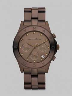 Marc by Marc Jacobs   Smoke Topaz Accented Brown Chronograph Watch