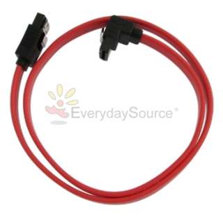 5x 18 Red High Speed Sata Data Cable Straight to Right For PC  