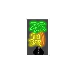 Tiki Bar with Palm Tree Neon Sculpture