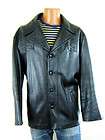 70s Vintage Mens Black Leather Jacket XL 52 MINT quality leather X 