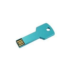  1GB Metal Key Shaped USB Flash Drive Blue Electronics
