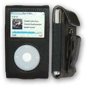  CrazyOnDigital Premium Black Leather Case Apple iPod Video 