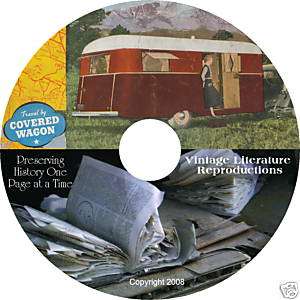 Covered Wagon Vintage RV Trailer Brochure   1937 on CD  