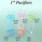 20 Plastic Baby Shower Acrylic Mini Pacifier Favor Favors Charms Party 