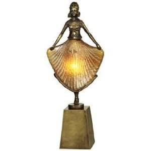   Dancing Lady Antique Bronze Dale Tiffany Accent Lamp