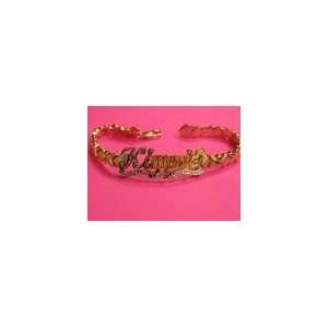  14k Gp Double Any Name Bracelet Plate/personalized/c3 