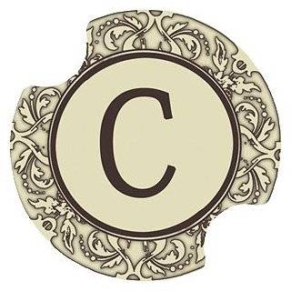  Set of Two Monogram L Car Coasters by Carsters Kitchen 