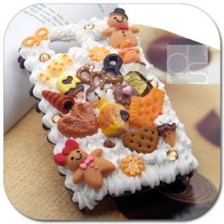 Skin Case Whip Cream Hard Case Cover w Gingerman For Blackberry Torch 