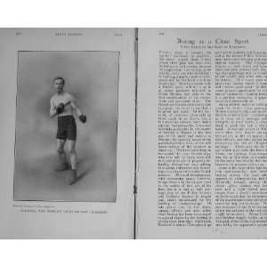  1909 Antique Portrait Summers Boxing Light Champion