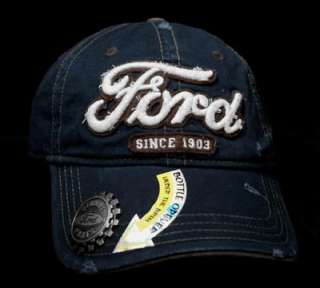 HAT   Ford Distressed 3 D Embroidered with Bottle Opener In Bill 