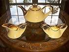 Early Nippon Mystery Gold Trim Teapot Creamer Sugar  