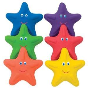   of 6 Color Rubber Starfish   Playground Equipment
