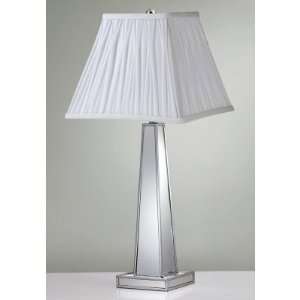  Laura Ashley BTR103 Riley Mirrored Table Lamp with White 