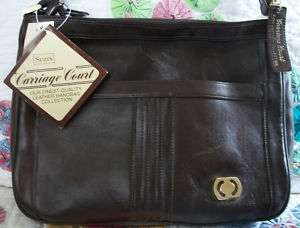 Classic 80s  Carriage Court New Leather Handbag  