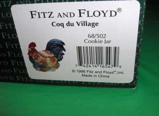Fitz & Floyd China Coq Du Village Rooster Cookie 1996  