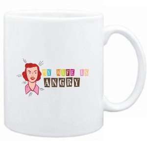  Mug White  My wife is angry  Adjetives Sports 