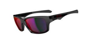 Oakley Sunglasses Jupiter Squared Black Frame w/ Red OO Polarized Lens 