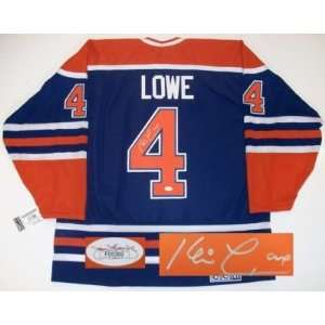  Kevin Lowe Signed Edmonton Oilers Vintage Jersey Jsa 