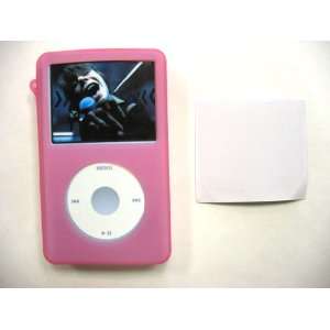  iPod Classic 80GB Skin Case(Pink) with ArmBand and Screen 