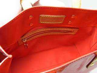   Vuitton Authentic Monogram VERNIS Reade PM Hand Bag Purse Red Auth