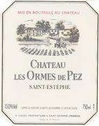 Chateau Les Ormes de Pez Saint Estephe 2000 