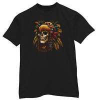 Aztec warrior skull shirt Mexican Mexico T shirt  