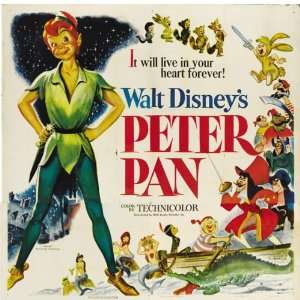 Peter Pan Movie Poster (30 x 30 Inches   77cm x 77cm) (1953)  (Bobby 