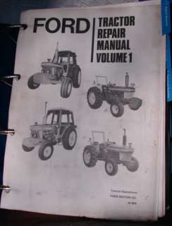 Ford Series TW 10/20/30 87/ 9700 Tractor repair manual  