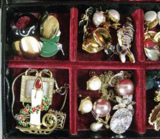 Lot of Vintage Nice Jewelry Box Monet Talbots Marino Swarovski Artisan 