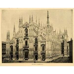  1903 Print Milan Cathedral Italy Italia Gothic Church Religious 